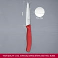 thumbnail image 5 of Victorinox Swiss Classic Paring Knife 3.9 Inch Wavy Edge Pointed Tip - Red, 5 of 9