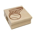 thumbnail image 1 of Basketball and Hoop Sketch Square Rubber Stamp Stamping Scrapbooking Crafting - Medium 1.75in, 1 of 7