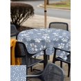 thumbnail image 5 of Outdoor Tablecloth with Umbrella Hole for Patio/Picnic/Party/Camping, Light Blue Dog Paw Waterproof Table Cloth Square Cover Washable, Modern Geometric Abstract Aesthetics (54"x 54"), 5 of 9