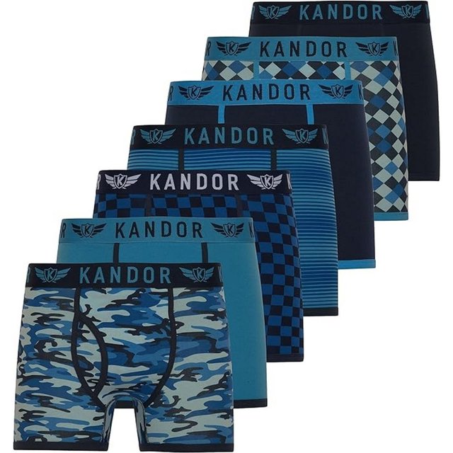 Kandor Caleçons pour Hommes, Motifs Assortis, Boxeurs (Lot de 7)