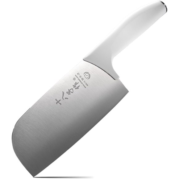 Couteau à Viande SHI BA ZI ZUO en Acier à Haute Teneur en Carbone, Couteau de Chef pour Couper et Trancher Sans Effort, Couteau de Cuisine Professionnel avec Poignée en Plastique Antidérapante