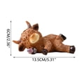 thumbnail image 3 of Gifts YYV Durable Resin Cow Tabletop Figurine Highland Cow Sculpture Shelf Mantel Decorative Accent For Home 1-Pack, 3 of 8