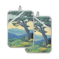 thumbnail image 7 of Yayeee Pot Holders Kitchen Heat Resistant with Pocket 7"x9.8" Cotton Oven Cooking Hot Pads, Retro Mountain, 7 of 7