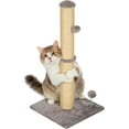 thumbnail image 1 of FDW 33 Inch Cat Scratching Post Cat Scratcher Natural Sisal Rope Scratch Post Trees, Hanging Ball for Indoor Cats and Adults, Light Gray, 1 of 7