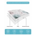 thumbnail image 5 of Quilts Twin Size, Teal Pink Spring Floral Soft Comforter Bedding Set for Bed, Summer Botanical Watercolor Lightweight Quilted Bedspread with Pillow Cover(2 Pieces) for All Season, 68x86 Inch, 5 of 6