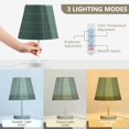 thumbnail image 5 of Grid Stripe LED Desk Lamp Table Lamp USB Bedside Nightstand Small Lamp for Bedroom Living Room Kids Room, 5 of 8