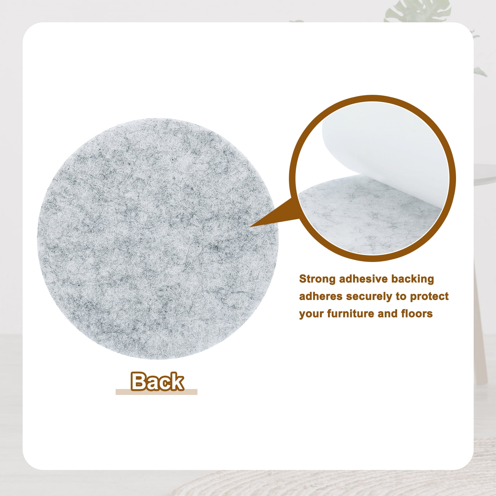 Round Felt Furniture Pads, 20Pack 6" Dia x 0.12" Thick Adhesive Backed Felt Non-slip Anti-scratch Felt Pads Chair Leg Protectors for Protecting Hardwood Floor, Gray