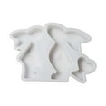 thumbnail image 2 of Conejito de Pascua de silicona, molde de yeso de conejito de Pascua, adornos combinados de pareja de conejitos de Pascua, herramientas de decoración de Pascua de silicona para hacer tú mismo., 2 of 7