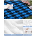 thumbnail image 6 of Black Blue Plaid Beach Towels Oversized Super Absorbent, Country Buffalo Checked Gingham Lightweight Bath Towel Quick Dry Sets For Bathroom/Pool/Rv Camping/Beach Play/Gym Room/Picnic 35"x70", 6 of 8