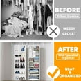 thumbnail image 6 of SpaceAid 2 Pack Hanging Closet Organizer and Storage with Dividers, White, 6 of 7