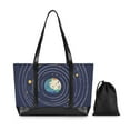 thumbnail image 7 of FORMRS Canvas Laptop Tote Bag for Women with 15.6" Computer Compartments Shoulder Handbag, Beige Cat Planet, 7 of 7