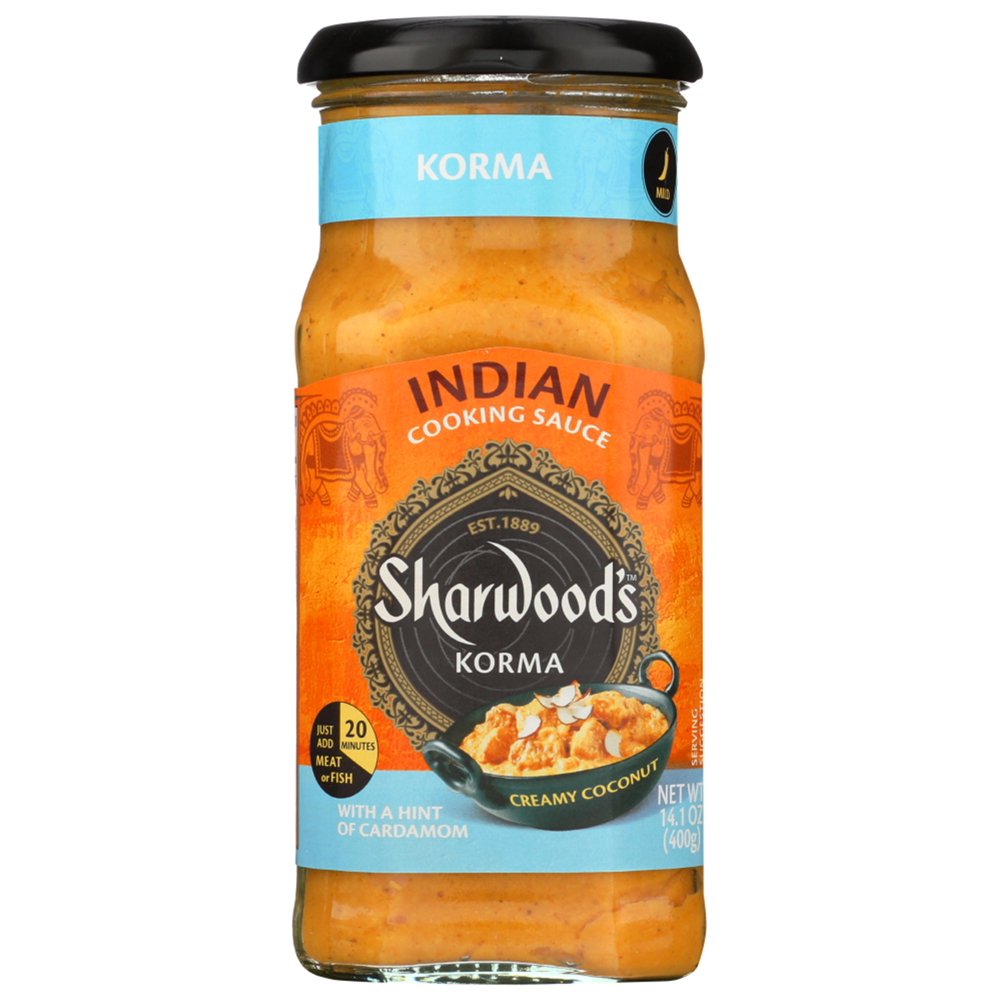 Sharwood Korma Cooking Sauce, 14.1 Oz Bottle, Pack of 6