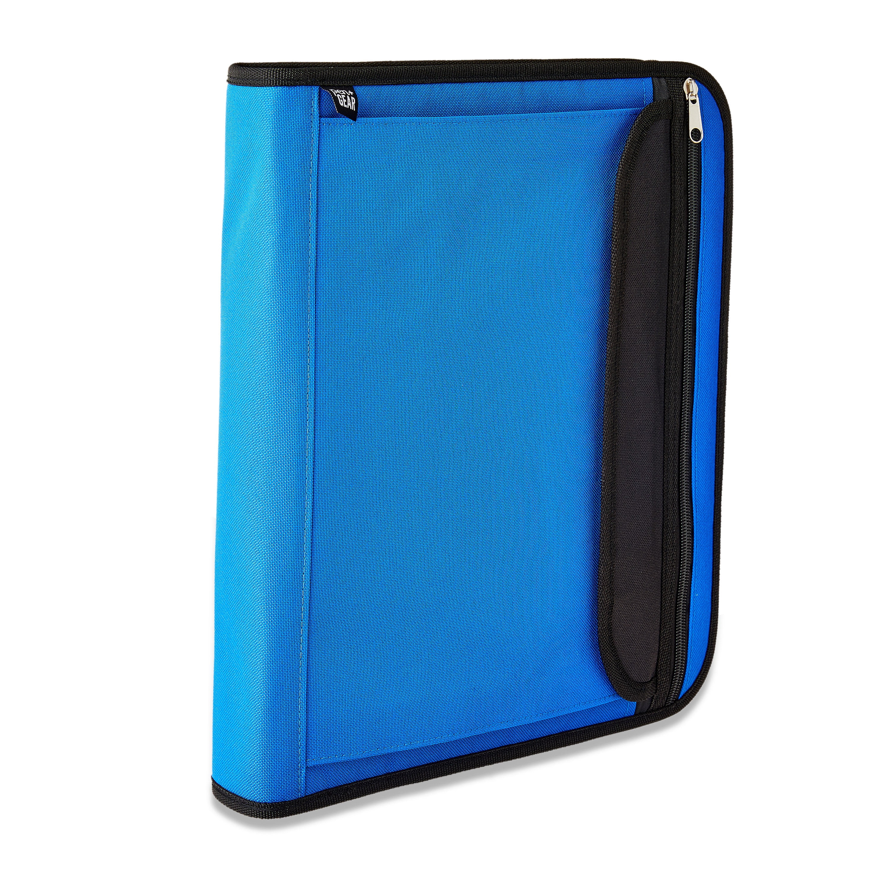 Pen+Gear Pocket Zipper Binder, 1.5”, Round Ring, 11.75” x 2” x 14” , Blue