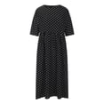 thumbnail image 4 of SMihono Robes d'Été Bohémiennes pour Femmes Grande Taille Mode d'Été Col Rond Manches Courtes Imprimé Robe Décontractée, 4 of 8