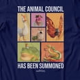 thumbnail image 3 of Disney Pixar Hoppers Animal Council Summoned Men's T Shirt (Navy, S-3XL), 3 of 4