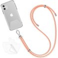 thumbnail image 1 of Phone Lanyard, Universal Cell Phone Neck Strap with 2 Tether Tab for Phones Full Coverage Case (OrangeRed), 1 of 6