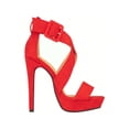 thumbnail image 2 of Women's High Heels Open Toe Ankle Strap Stilettos Platform Sexy Party Heeled Sandals, 2 of 5