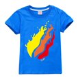 thumbnail image 1 of T-Shirt Imprimé Flamme pour Garçons et Filles Manches Courtes Col Rond T-Shirt Décontracté d'Été, 1 of 2