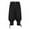 Black, variant on Turilly Plus Size Shorts for Men Casual Solid Elastic Waist Knee Strap Half Shorts Pant Slantern Pants