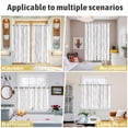 thumbnail image 6 of Grey Tree Kitchen Curtains Small Short 39 Inch Length, Botanical Vintage Birds Branch Grommet Top Bedroom Living Room Curtains, Light Filtering Cafe Curtain Drapes 2 Panels Set 55''x39'', 6 of 9