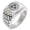 Silver, variant on Stainless Steel Celtic Triskele Triskelion Triple Knot Geometric Pattern Step-Down Biker Style Polished Ring