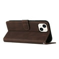 thumbnail image 3 of Wallet Case for iPhone 14, PU Leather Flip Case Card Slots Holder, Anti-falling Anti-fingerprint Classic Kickstand Book Folding Folio Cover with Wrist Strap for iPhone 14, Brown, 3 of 10