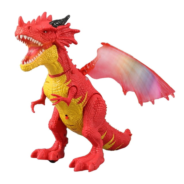 Juguete Educativo de Dinosaurio Perfke Simulación Electrónica con Luz y Sonido Rojo