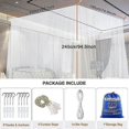 thumbnail image 3 of Elegant Bed Canopy For Indoor Outdoor Decor, Fine Mesh Fabric Canopy Bed Curtains With Privacy Protection, Bed Tent With 4 Openings For Easy Access, 3 of 5