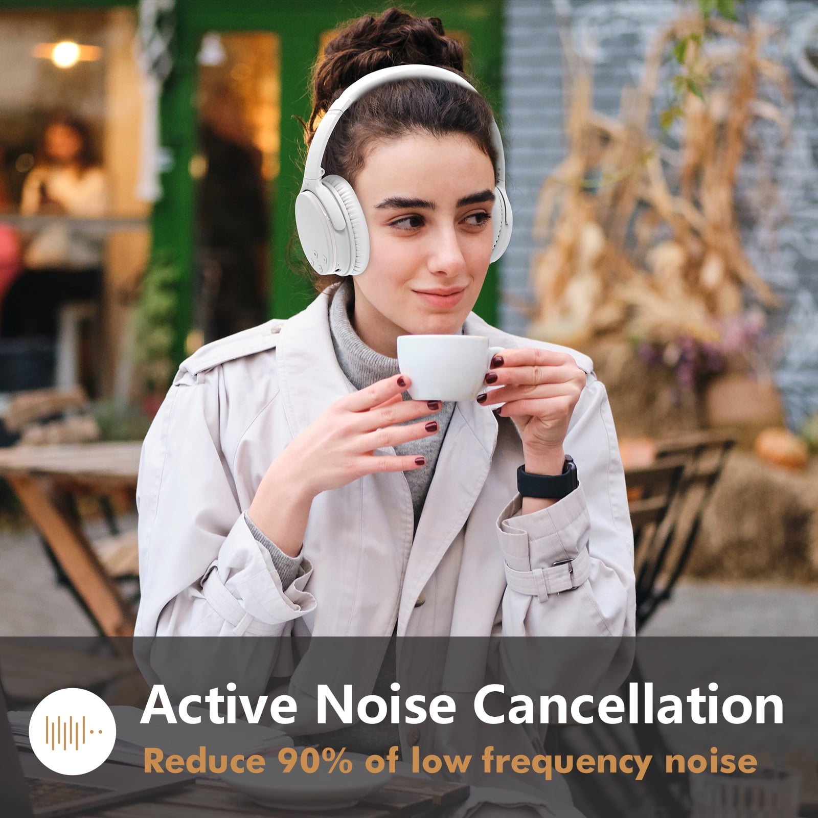 Srhythm NiceComfort 25 Adaptive Hybrid Noise Cancelling Headphones Wireless,with Spatial Audio,ENC,Low Latency Game Mode
