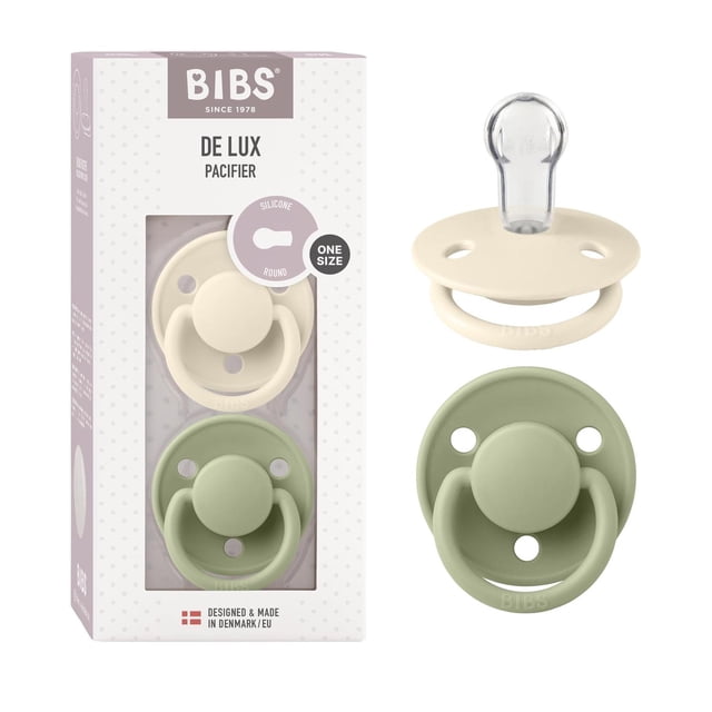 Chupones De Lux BIBS Ivory Sage Pack de 2 Hecho en Dinamarca