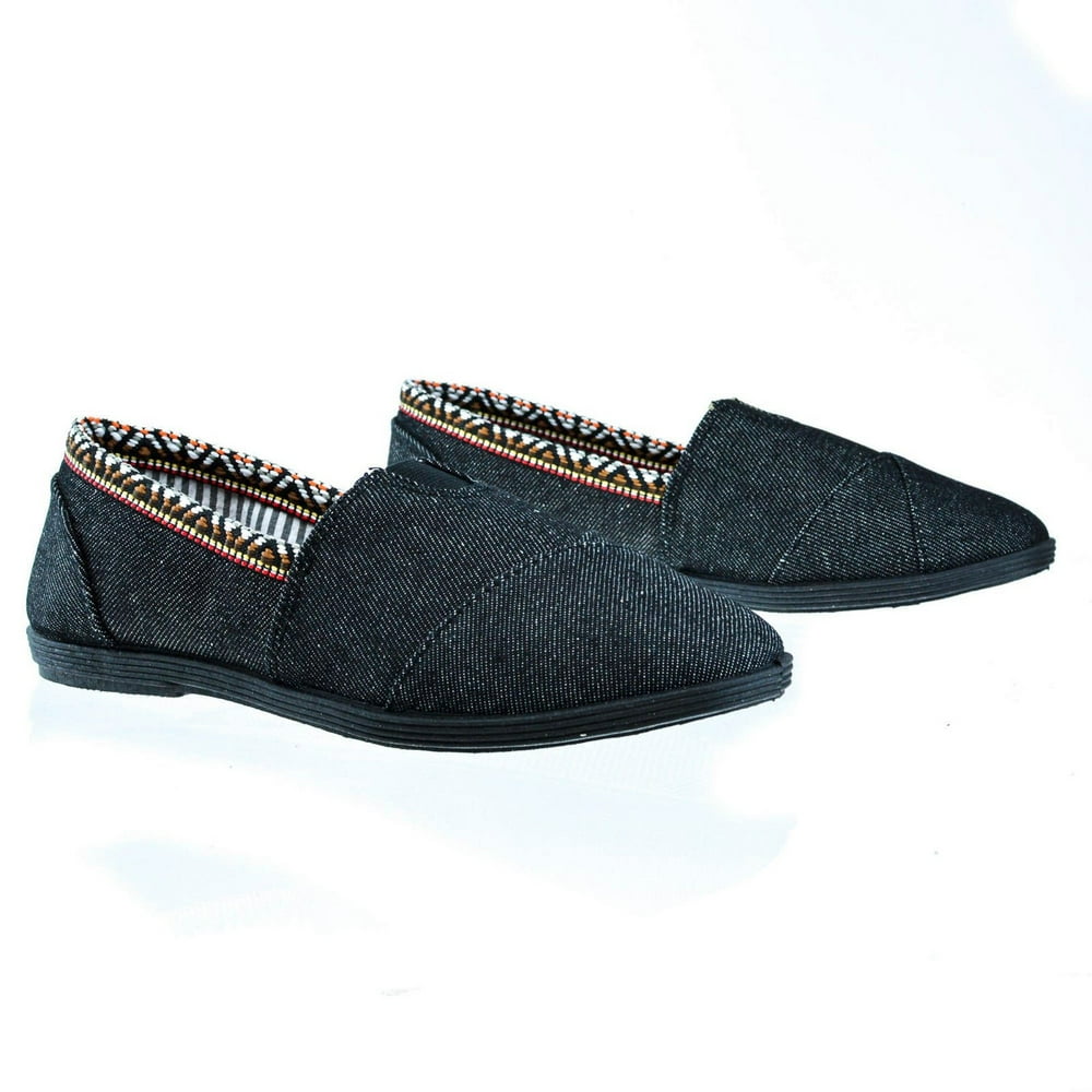 SODA - Potion by Soda, Round Toe Casual Slip On Linen Sneaker Flat Women Shoes - Walmart.com