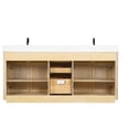 Keazile 80" Bathroom Vanity Quartz Countertop with Sink,2 Soft-Close ...