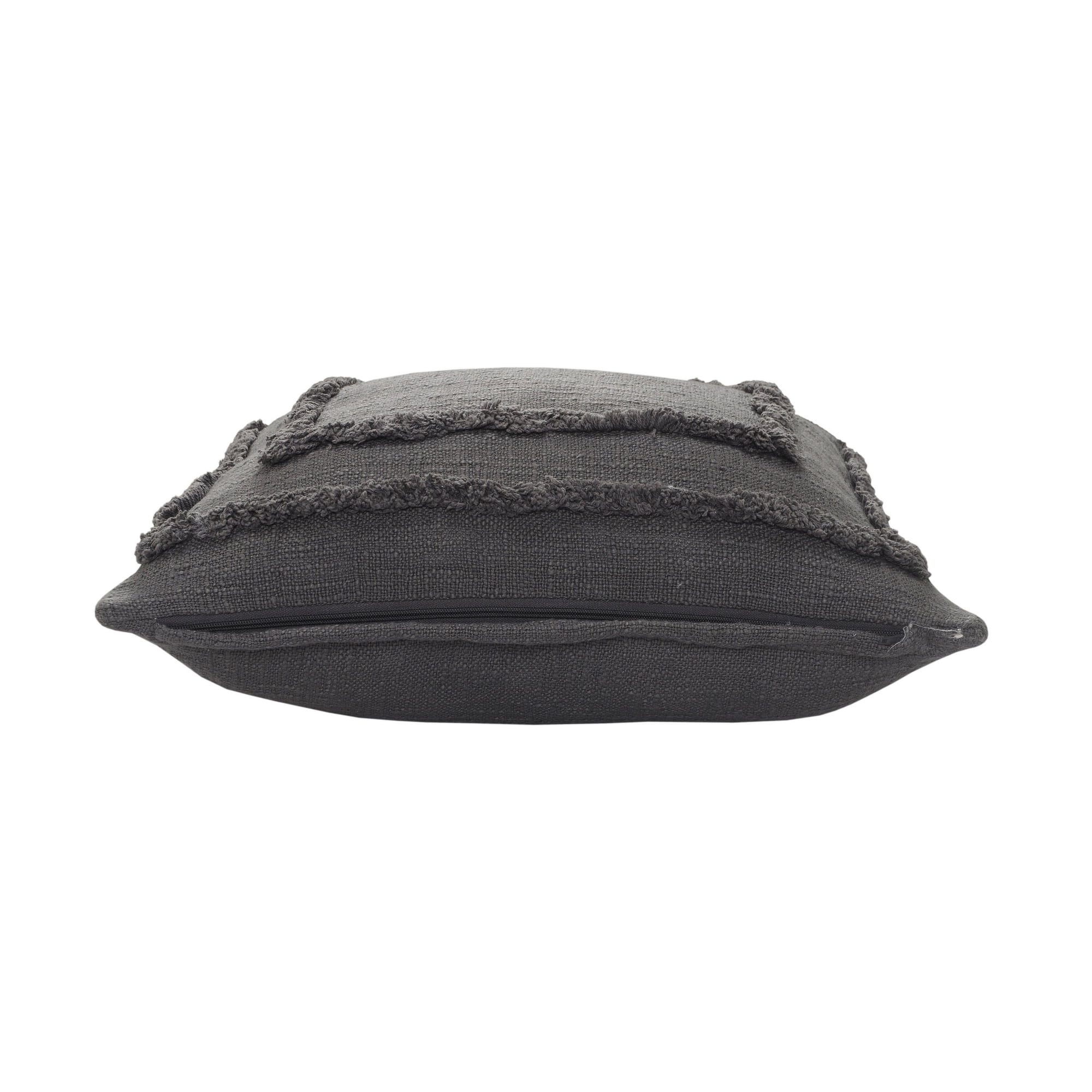 Laddha Home Designs Solid Square Throw Pillow - 20" - Gray - Set of 2
