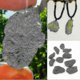 thumbnail image 2 of Cadena de eslabones con extensión de plata de ley N2326 Yashi collar de cristal verde moldavita natural, 2 of 4
