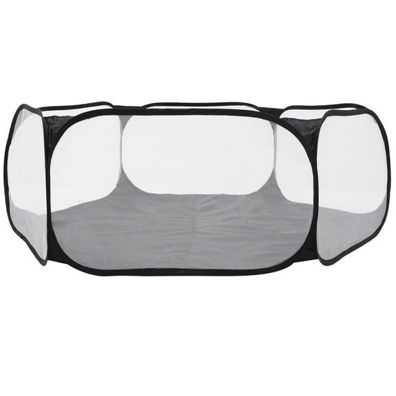 NICEXMAS Black Foldable Hexagonal Pet Playpen Breathable Fence for Cats and Small Pets