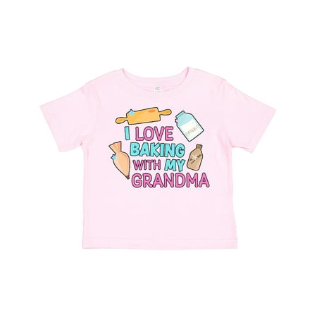 

Inktastic I Love Baking with My Grandma Gift Toddler Toddler Girl T-Shirt