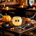 thumbnail image 6 of Halloween Relief Coffee Mug, Cute Tea Coffee Mugs, Ceramic Coffee Cups with 3D Embossed Design, Halloween Gifts for Women, Mugs for Halloween Decor Party (Yellow), 6 of 7