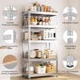 thumbnail image 6 of HJTER Storage Shelves, 5 Tier Heavy Duty Adjustable Metal Shelving Unit, Industrial Utility Rack for Garage Warehouse Pantry Closet (27.5 W x 12 D x 60 H Inches, Silver), 6 of 9