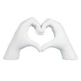 thumbnail image 2 of Taosunzt Love Heart Hand Figurine Heart-shaped Gesture Resin Statue Sculpture Home Office Wedding Party Desktop Decoration Ornament White, 2 of 13