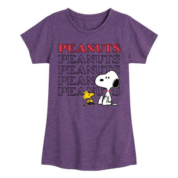 Peanuts - Snoopy Woodstock - Toddler & Youth Girls Short Sleeve Graphic T-Shirt