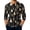 Black 21#, variant on Mens Christmas Casual Henley Neck Tee Plaid Christmas Tree Print Shirts Relaxed Fit Breathable 3/4 Sleeve Tops for Party Gift Dark Blue S
