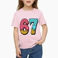 thumbnail image 2 of Niogvi Six Seven Funny Gesture Graphic Tees,67 T-Shirt Suitable For boys girls,Pink 100cm, 2 of 6