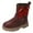 Red, variant on Fozruso Children Thick Heeled Thick Soled Girls Mid Length Boots Fashionable Pearl Bow Children Short Boots,Sizes 10(3.5-4 Years)