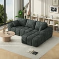 thumbnail image 3 of 101” Modular Sectional Sofa, Cloud Sectional Couch with Deep Seat, Modern Modular L-Shape Sofa Couch with Chaise,Upholstered Boneless Couches for Living Room Bedroom(Deep Gray), 3 of 9