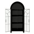 thumbnail image 5 of HIUU Arch Black Storage Cabinet with Glass Door,Display Cabinet with 4 Shelves for Living Room,Modern Bookshelf for Home,Office, 5 of 6
