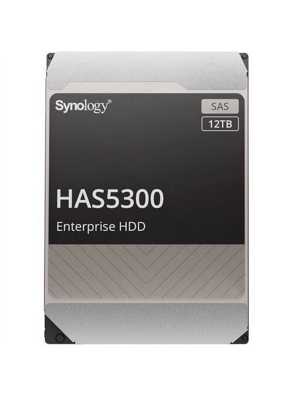 Synology HAS5300-12T Enterprise 12TB HDD SAS 12Gb/s 512e 7200 RPM 256MB Cache 3.5" Internal Hard Drive