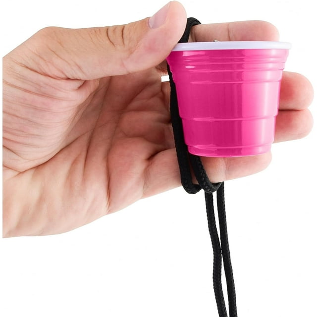 Red Cup Living Vaso de Chupito 2 oz. / Vasos para Fiestas, Mini Vasos Rosados / Fuertes y Resistentes / Reutilizables, Perfectos para Fiestas, BBQ, Salidas y Fáciles de Transportar / Sin BPA