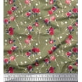 thumbnail image 1 of Soimoi Viscose Chiffon Fabric Leaves, & Rose Floral Print Fabric by The Yard 42 Inch Wide, 1 of 1