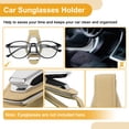 thumbnail image 5 of Unique Bargains Car Sunglasses Clip Universal Sun Visor Sunglasses Holder for Car Metal Suede Beige 9.5x5.3cm 1 Pcs, 5 of 7