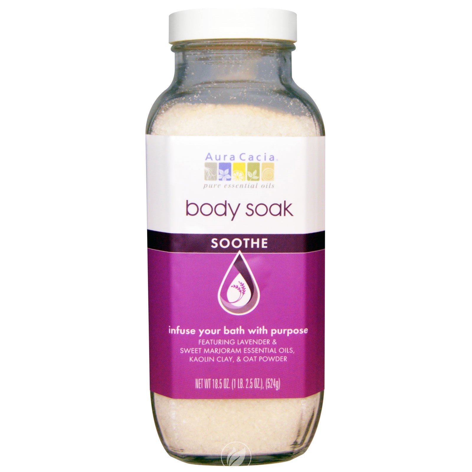 Body Soak Bath Salts Soothe 18.5 oz by Aura Cacia, Pack of 2 Walmart